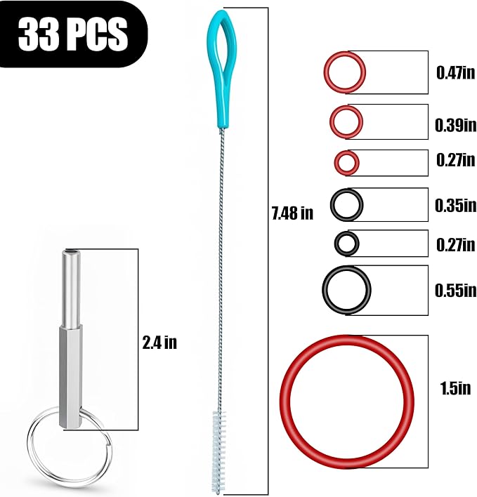 O-Ring Gasket Seal & Brew Valve Tool Set – Compatible with Jura Accessories and Krups Replacement Parts, Security Oval Head Key for Coffee Machine Repair, Replacement & Maintenance