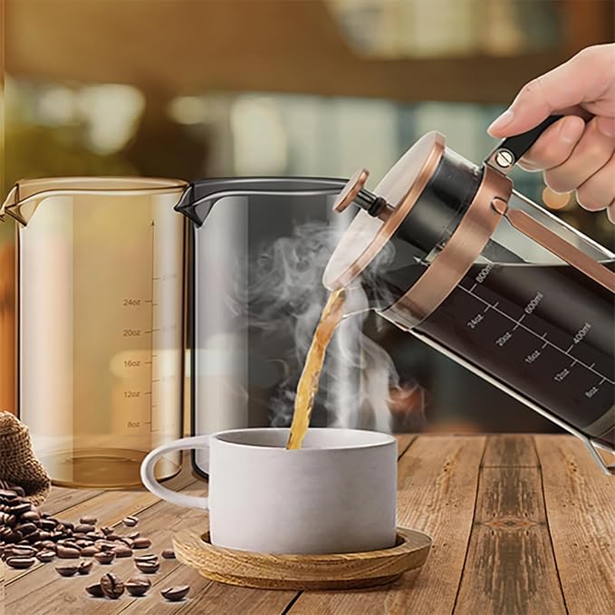 YMMIND Standard Universal Design 34 oz French Press Replacement Glass Beaker, Fits Most Brands French Press Coffee Makers (1Quart / 1000ml / 5-6 Cup) Coffee Press Borosilicate Glass Water Bottle