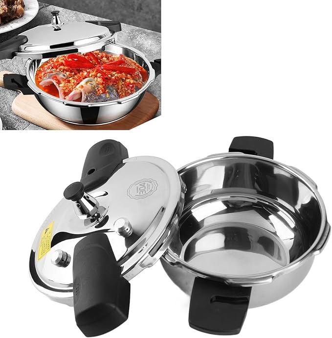 Stainless Steel Pressure Cooker, 1.8L Electric Pressure Cooker 1.8 Liter Mini Pressure Cooke Slow Cooker Explosion Proof Rice Cooker Yogurt Maker Cake Maker Egg Cooker Hot Pot