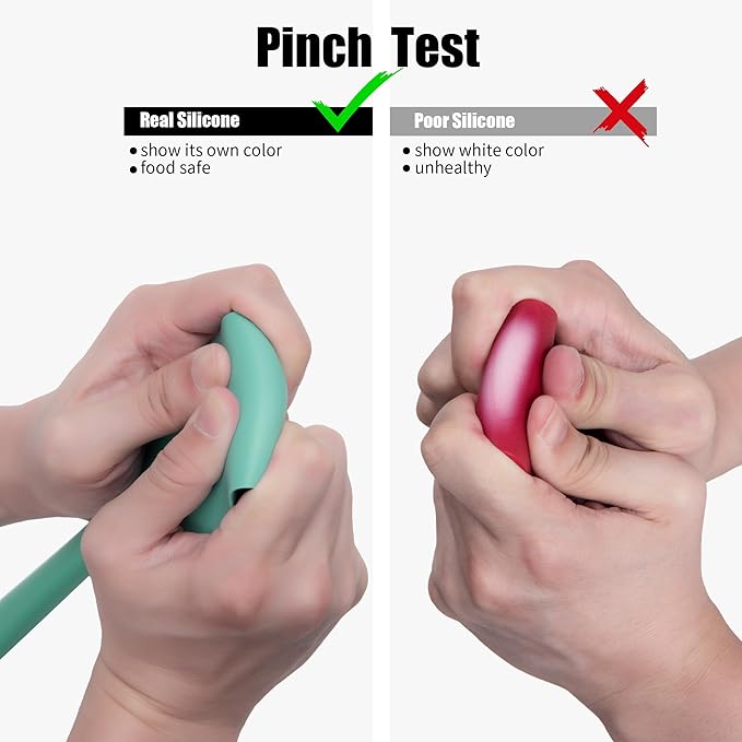 3-Piece Silicone Spatula Scrapers: Doosu 600°F Heat Resistant Food Grade Kitchen BPA Free Rubber Baking Cooking Tool Nonstick Utensil Set for Mixing, Scraping, Folding, Stirring, Serving (Multi-4)