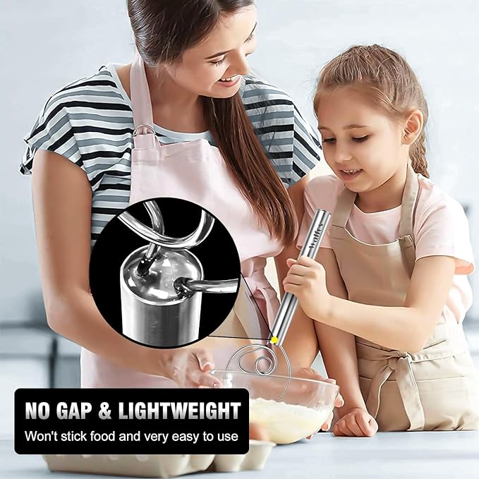 Walfos Danish Dough Whisk, Rustproof Stainless Steel Bread Whisk, Quick Mixing Bread Mixer, Dutch Dough Whisk for Cooking, Blending, Whisking, Stirring, Sourdough, Pizza, Pastry, Cake Batter…