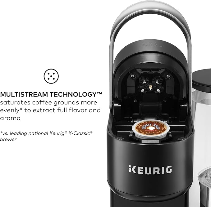 Keurig K-Café SMART Single Serve Coffee Maker with WiFi Compatibility, Latte and Cappuccino Machine with Built-In Frother, 6 Brew Sizes, Black