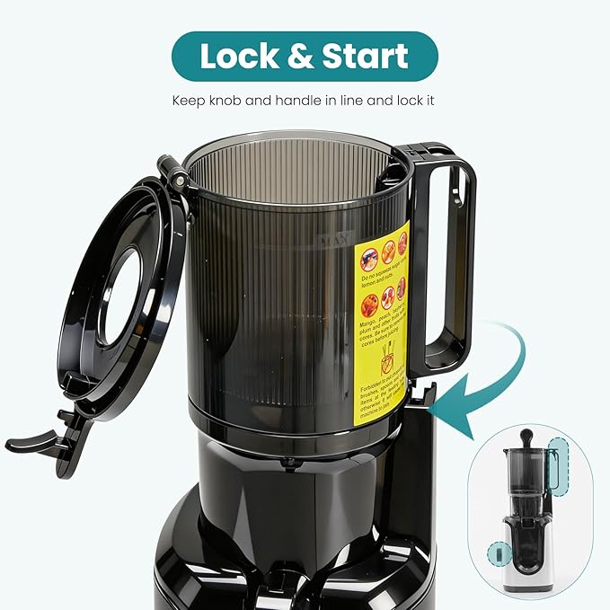OLIXIS Cold Press Juicer, Masticating Juicer Machine with Reverse Function, Juice Extractor for Making Nut Milk, Easy Clean & Blade-Free, Silver