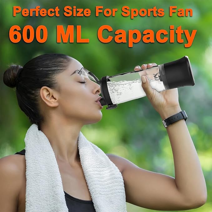 20oz Portable Blender, 240W USB Rechargeable Smoothie Blender with LED Display, Pulse & Blend Modes, IPX7 Waterproof, BPA-Free,Travel Juicer for Shakes, Ice Crushing, Sports & Outdoor Black