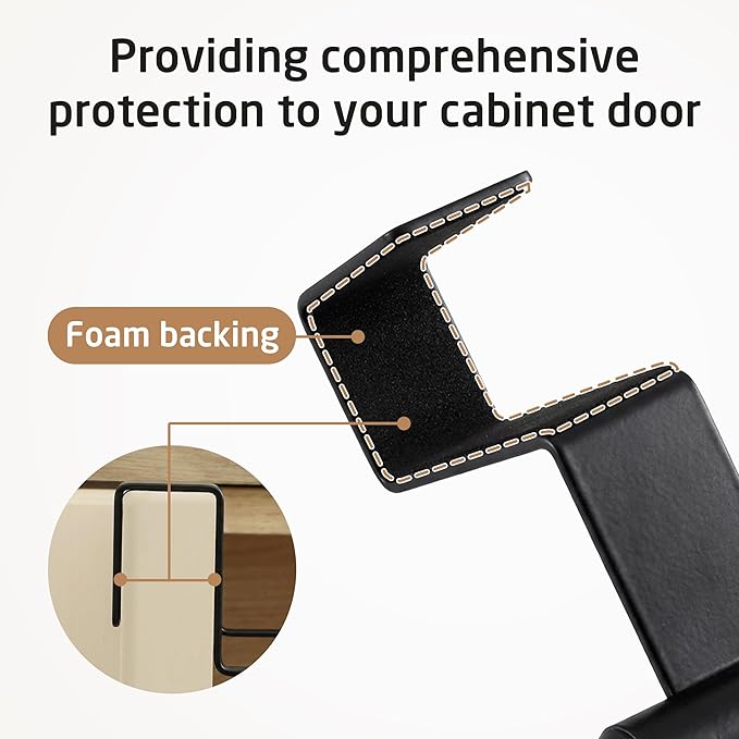 KES Over The Door Towel Rack, Over Cabinet Towel Bar Kitchen Bathroom Towel Holder Storage Dish Towel Holder, Over Cabinet Cupboard Door Towel Bar, Matte Black 2 Pack, KTH500S26-BK-P2