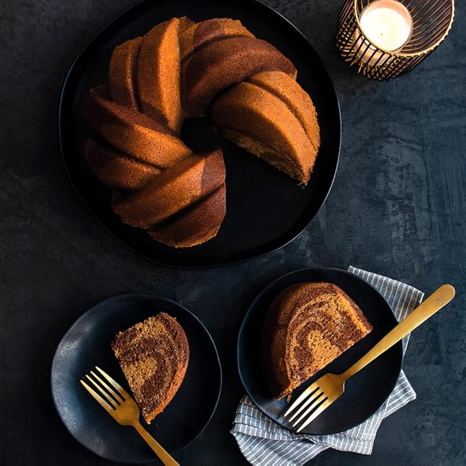 Nordic Ware NW 95577 75th Anniversary Braided Rope Bundt Cake Pan, Gold 12 Cup Capacity