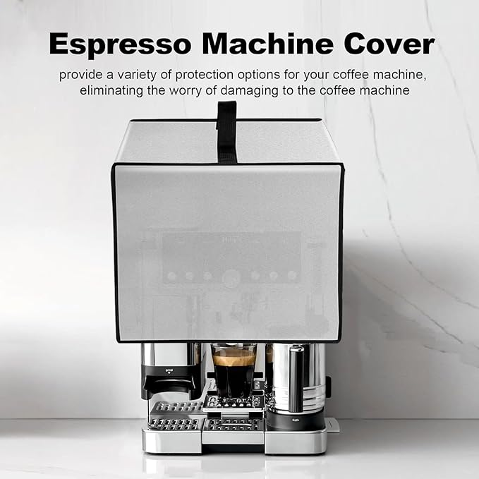 Espresso Machine Dust Cover for Ninja Luxe Café Pro Series ES701/ES601CY/ES601GM Drip Coffee Maker, Luxe Café Machine Lid,Heavy Duty Waterproof Antistatic Nylon Covers Case (Silver)