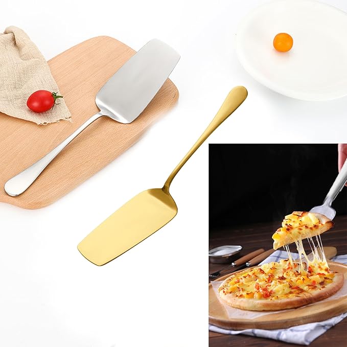 1Pcs Stainless Steel Lasagna Server,Stainless Steel Solid Turner,Stainless Steel Cake Pizza Shovels Kitchen Server (silver)