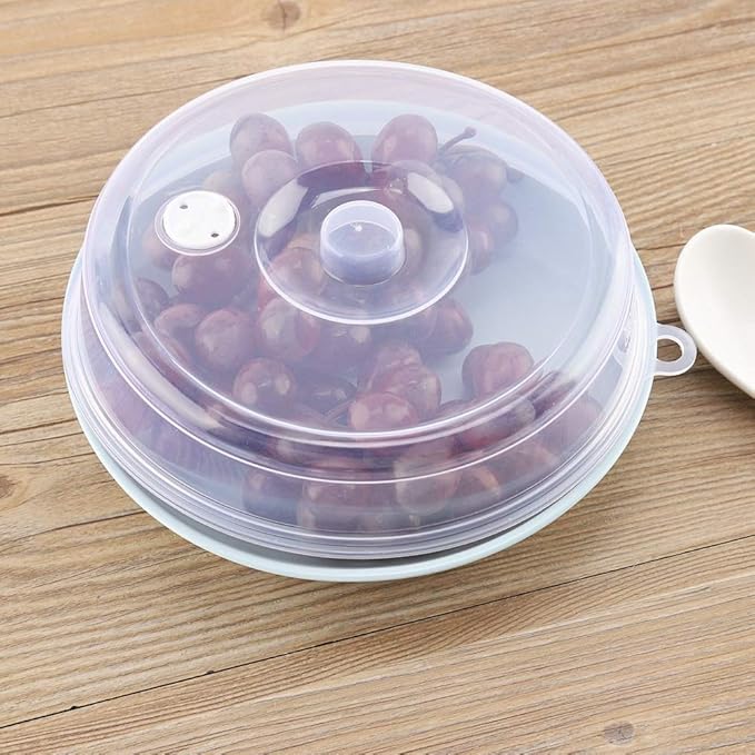 Washable Microwave Plate Cover, Microwave Plate Lid, Silicone for Microwave Oven Accessories Cookware Lids for Microwave Oven Parts Bakeware Lids (L)