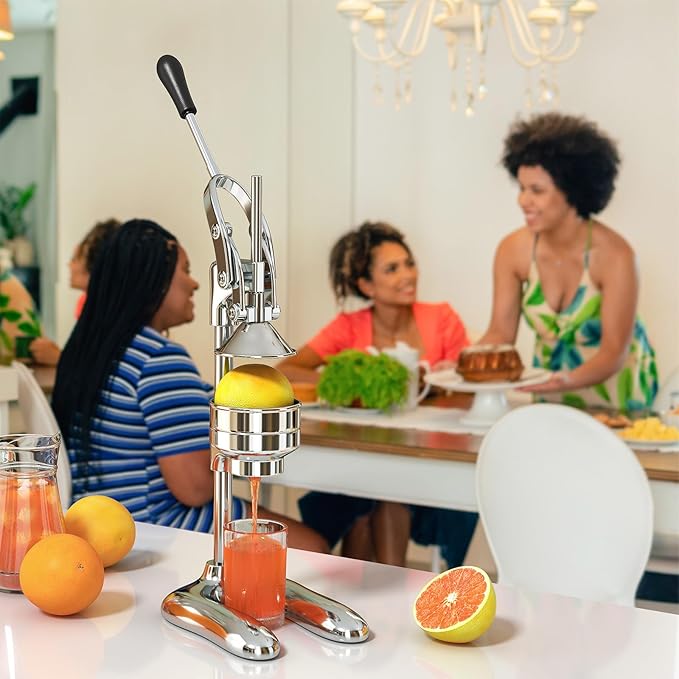 Nisorpa Manual Juicer Hand Press Commercial Citrus Juicer Machine Stainless Steel Fruit Squeezer Pomegranate Orange & Lemon Squeezer for Home Restaurant