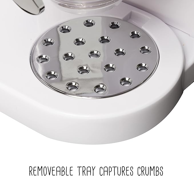 Zevro /GAT201C Indispensable Dry Food Dispenser, Dual Control, White/Chrome