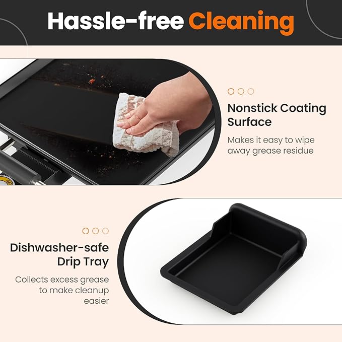 Costzon 35.5" Electric Griddle, 1400W Nonstick Extra Large Griddle, Long Table Top Grill w/5-Level Temp & Drip Tray, Indoor Outdoor Cooking Plates Teppanyaki Grill for Pancake, BBQ, Camping Gatherings