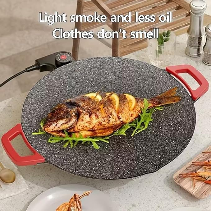 Smokeless Indoor Electric Grill & Nonstick Griddle – Compact, Fast-Heating Tabletop Grill for Steaks, Burgers, Pancakes, BBQ, and Everyday Indoor Cooking