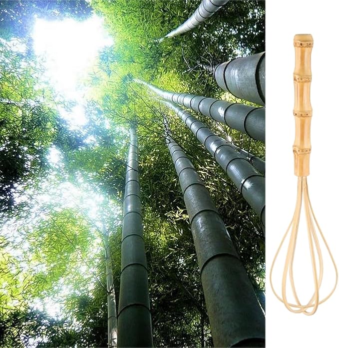 Handmade Wooden Whisks for Cooking - 10In Natural Bamboo Whisk, Kitchen Whisk for Whisking, Beating, Blending, Frothing & Stirring (10 Inches)