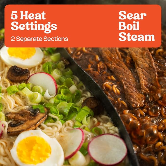 Hot Pot Electric - Portable Electric Hot Pot Cooker - Hot Pot Electric with Divider - Chinese Hot Pot, Shabu Shabu Hot Pot - Versatile Hot Pot Cookware - Hot Pot by Rolka