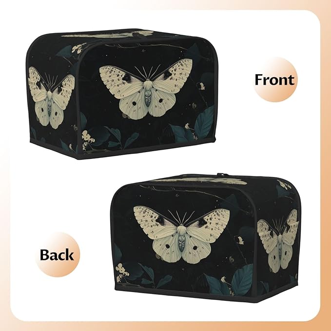 Aesthetics Butterfly Toaster Cover 2 Slice, Cute Country Bread Machine Cover, Washable Toaster Kitchen Small Appliance Cover Stain Resistant,with Top Handle