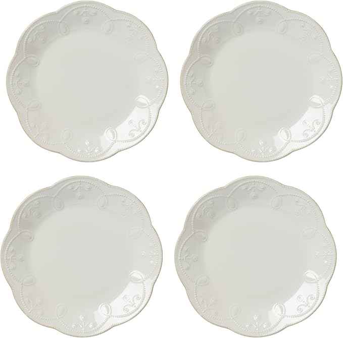 Lenox 890951 French Perle 12-Piece Plate & Bowl Dinnerware Set White