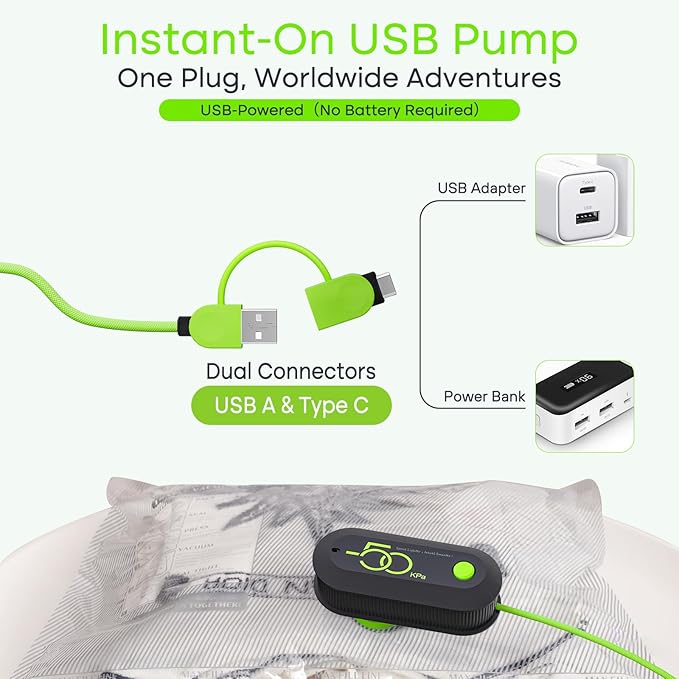 18 Pack Vacuum Bags for Travel with USB Pump, Compression Travel Vacuum Bags for Luggage and Suitcase, Carry-on Size Space Saver Bags for Clothes and Clothing