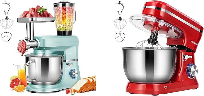 VIVOHOME 4.75 Quart Stand Mixer with 6 in 1 Multifunctional Stand Mixer