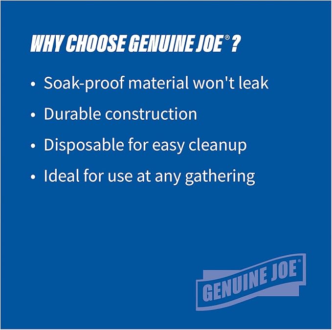 Genuine Joe Printed Paper Plates, 9" (Pack of 125)