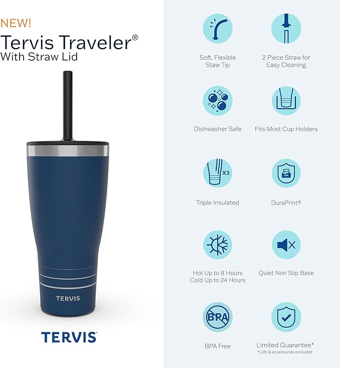 Tervis Traveler Game of Thrones - House of the Dragon - Scale Up Triple Walled Insulated Tumbler Travel Cup Keeps Drinks Cold & Hot, 30oz with Straw Lid, Stainless Steel