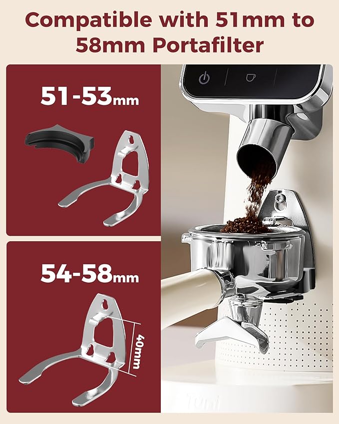 Tuni G2 Conical Burr Coffee Grinder, 70 Grind Settings Anti-static Burr Mill, Precision Electronic Timer and LED Touchscreen for Espresso/Drip/Cold Brew/French Press, Stainless Steel, Ivory