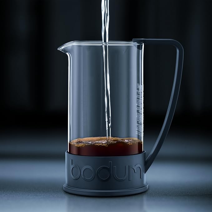 Bodum 34oz Brazil French Press Coffee Maker, High-Heat Borosilicate Glass, Red - Made in Portugal
