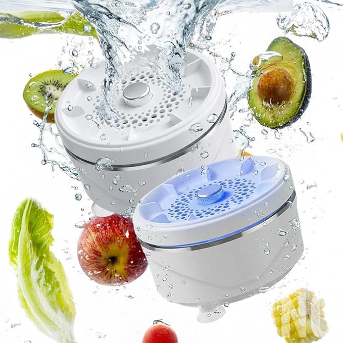 Fruit and Vegetable Washing Machine, Vegetable Purifier Titanium Electrolysis Fruit and Veggie Cleaning Machine, Fruit Cleaner Device for Home Kitchen Fruits, Vegetables, Meat and Tableware (1 Pcs)