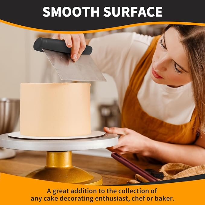 ALLTOP Bench Scraper & Chopper - Baking Essentials,Stainless Steel Blade Knife,Ideal Kitchen Tool for Home Baking and Meal Prep, Bread Making, Pasta,Pastry,Dough and Cake - Set of 2 Pack