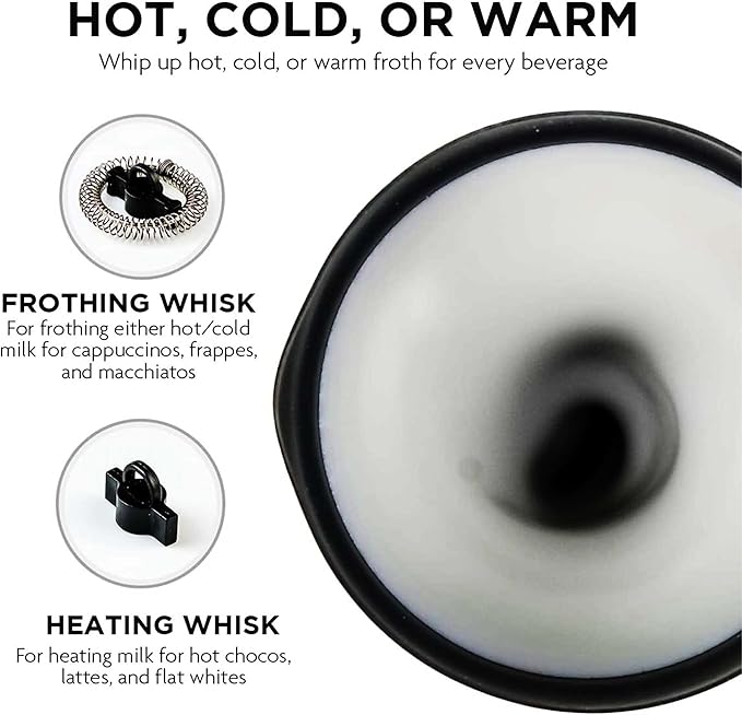 Ovente Electric Double Wall Insulated Milk Frother with 5 Ounce Frothing and 10 Ounce Heating Capacity, Hot or Cold Froth Function Available for Hot Latte, Cappuccino, and More, Silver FR4810BR