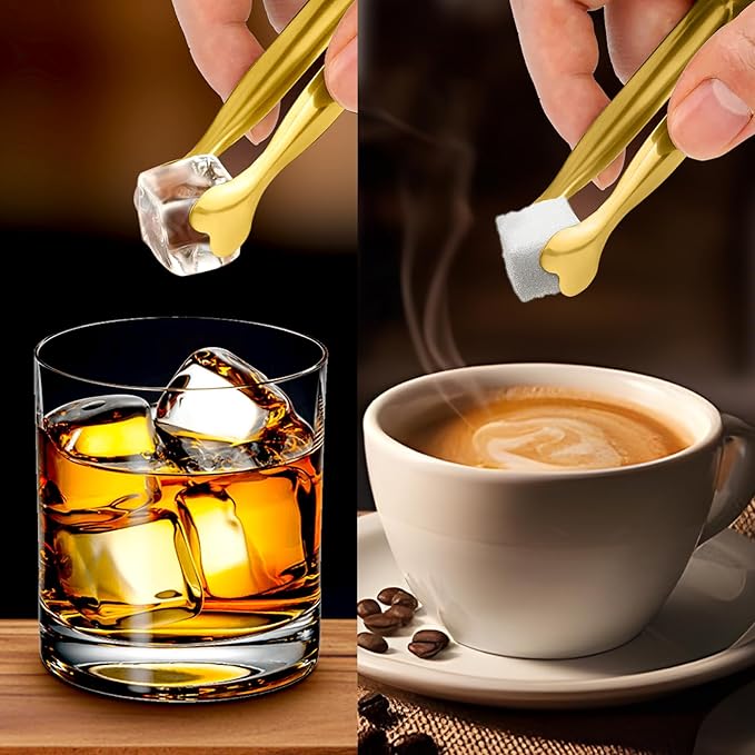 Mini Serving Tongs, Anytrp 18-Packs Stainless Steel Sugar Tongs, 4.3 inch Ice Tongs Kitchen Appetizers Tong for Coffee Bar, Tea Party, Desserts Party, Sugar and Ice Bucket