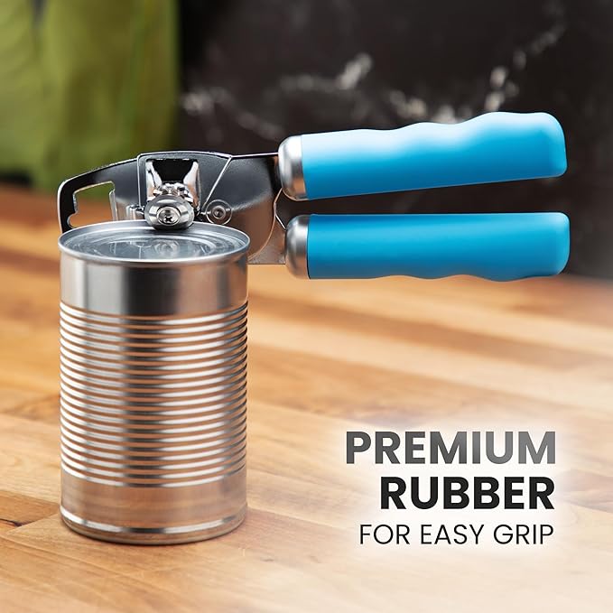 Zulay Kitchen Manual Can Opener with Bottle Opener with Turn Knob