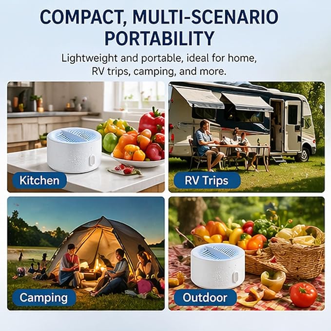 Produce Cleaner, Fruit and Vegetable Washing Machine, Oh-Ion Portable Food Device for Surface Residues, Ipx7 Waterproof