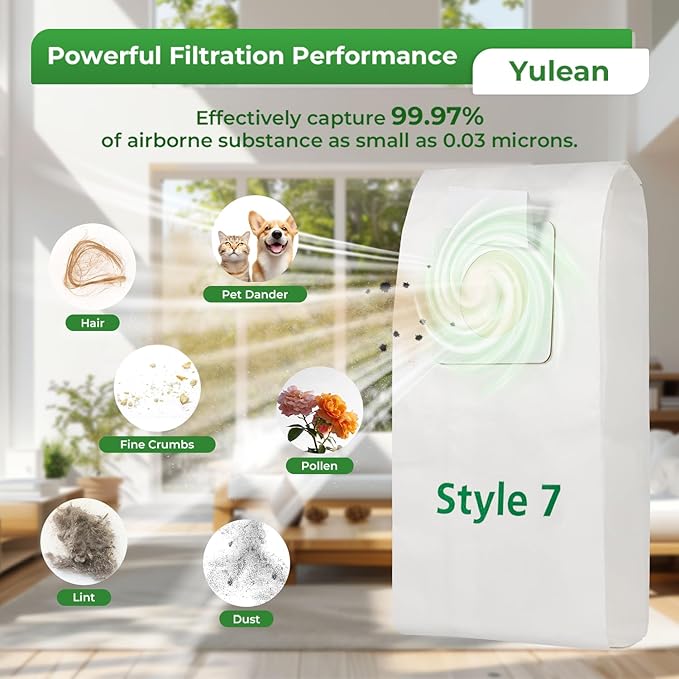 18 Pack Style 7 Vacuum Bags Compatible with Bissell Upright Vacuums: PowerForce 1739 3522 3525 71Y7, PowerGlide 3545, Plus 3350 3550 3553, Lift-Off 3554, Powertrak 6592 Series Vacuum, Part#32120