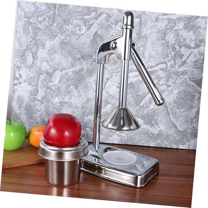 PRETYZOOM Stainless Steel Manual Lemon Squeezer Hand Press Fruit Juicer Machine Cold Press Citrus Squeezer