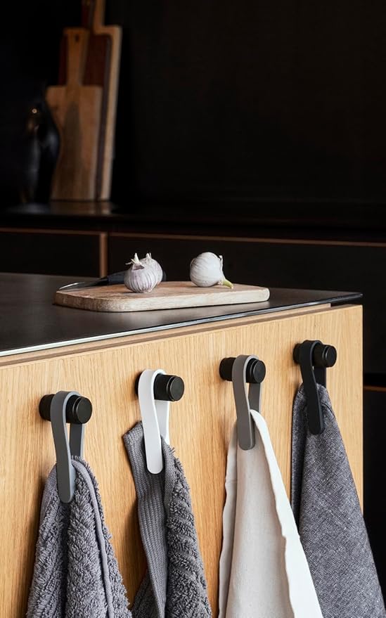 Zone Denmark Loop Towel Clip - Magnetic Towel Hanger - Keeping Your Towels Secure and Your Bathroom Organized. The Perfect Style and Functionality for a Neat and Tidy Bathroom Décor. (Pack of 2)