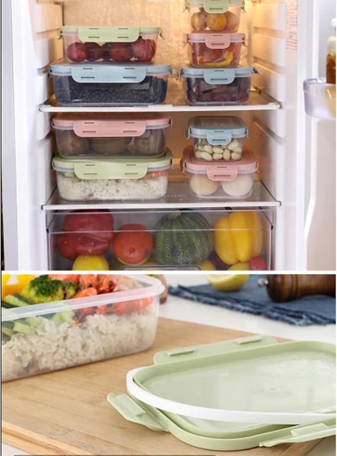 Food Storage Containers with Airtight Lids - Plastic Meal Prep Containers - Lunch Containers, Microwave, Dishwasher,and Freezer Safe (Pink)