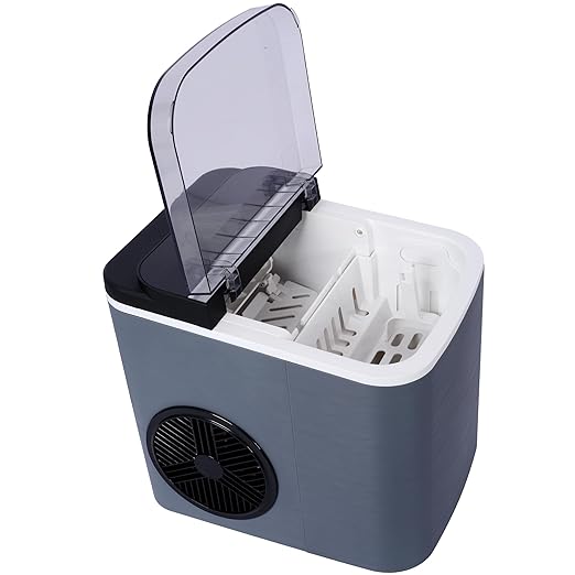 Ice Maker Countertop - Portable Ice Machine Self-Cleaning Ice Makers with Basket and Scoop | 9 Cubes in 6 Mins 26lbs Ice/Day, Nugget Ice Maker for Home Kitchen Camping Party