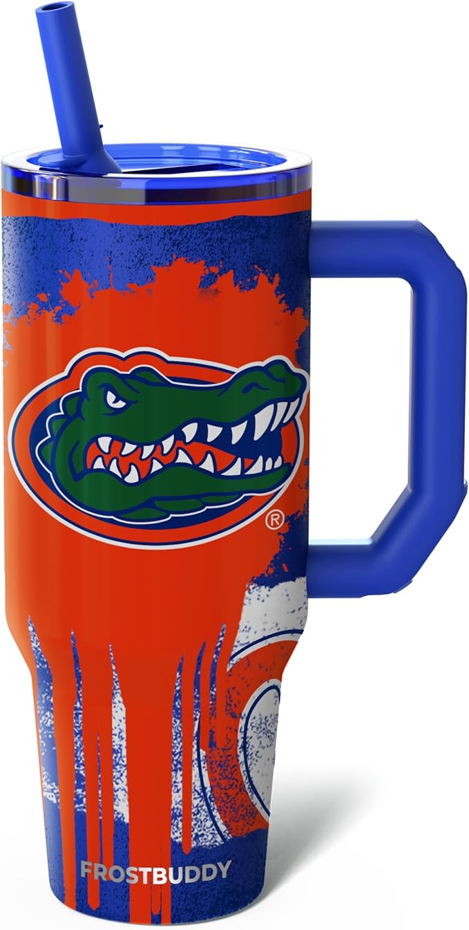 Thicc Buddy - 40 oz Stainless Steel Vacuum Insulated Tumbler with Lid and Straw for Water - Travel Mug Cupholder Friendly - Gifts for Women Men Him Her
