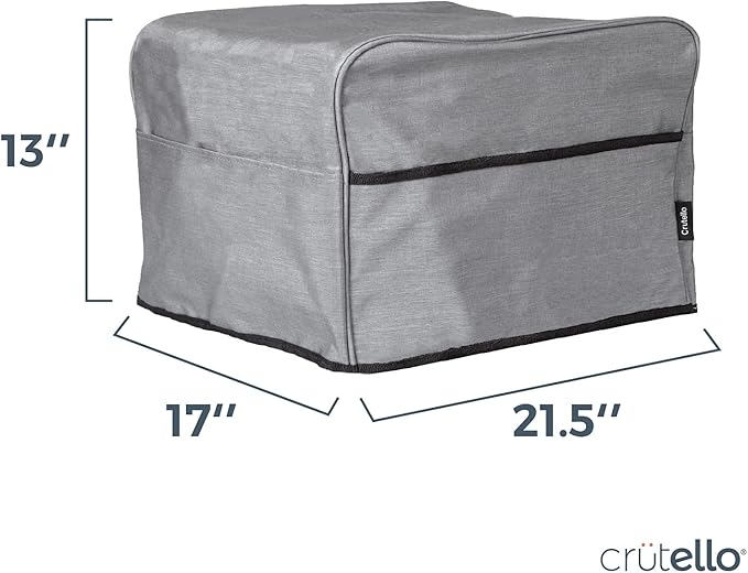 Crutello 9 Slice Toaster Oven Cover with Storage Pockets - For Small Appliances, Durable Kitchen Appliance Covers