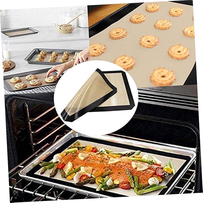 4pcs Silicone Baking Mats Non Stick Heat Resistant Pastry Mats for Oven Use Easy to Clean and Reusable Baking Pads Includes