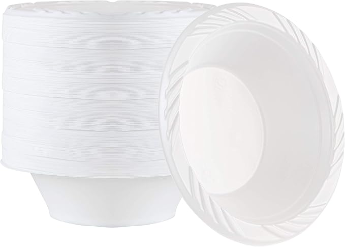 PLASTICPRO 800 Count Disposable 12 ounce White Plastic Soup Bowls