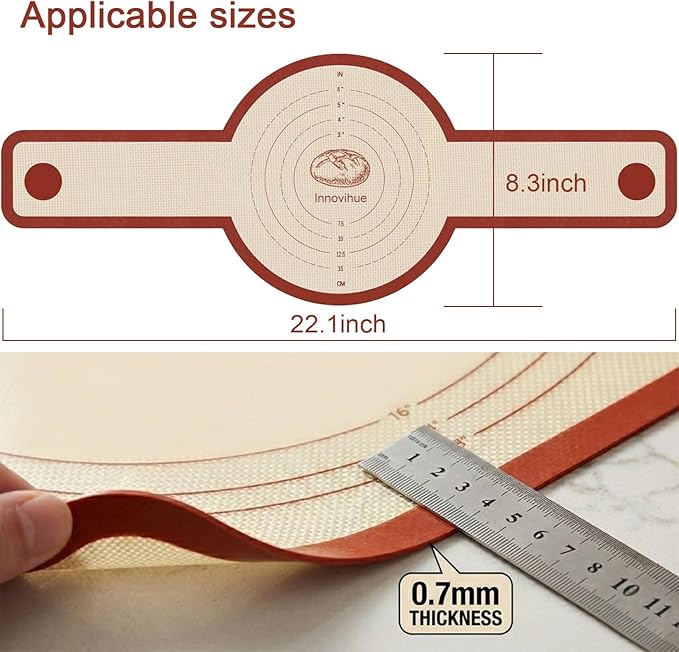 Silicone Bread Sling for Dutch Oven, 2-Pack Non-Stick Reusable Baking Mats with Long Handles, Easy to Clean, Ideal for Sourdough Bread Transfer & Baking