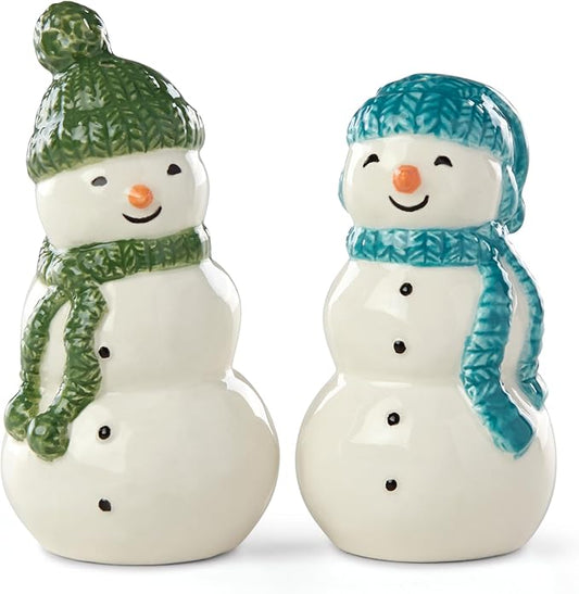 Lenox 895171 Balsam Lane Snowman Salt & Pepper Set, 2-Piece, Christmas & Holiday Hosting
