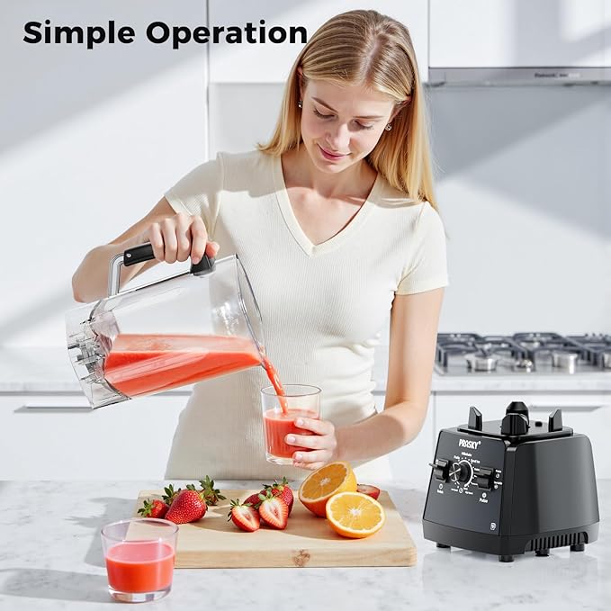 2400W High Speed Countertop Blender, 101oz Large Capacity, BPA-Free, 25000 RPM Blenders for Smoothies, Ice Crushing, Soups, Nut Butters & Baby Food (Gray, 3L)