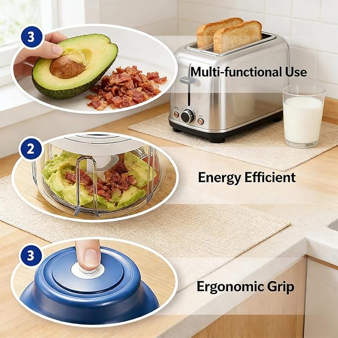 Electric Garlic Chopper Mini, Upgraded Rechargeable Veggie Chopper With Storage and Cover, One-Touch Food Processor with 4 Stainless Steel Blades for Onion Meat Chili Ginger (Green, 320ml)