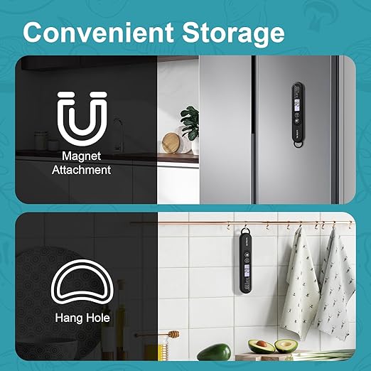 Ultrean Digital Meat Thermometer for Cooking,Ultra-Fast Instant Read Food Thermometer with Backlight,Foldable Probe,Waterproof Kitchen Thermometer for BBQ,Grill,Fry,Oven,Candy Making