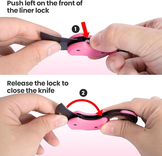 Pink Keychain Knife Stocking Stuffers Gifts for Mom, Cute Box Cutter Small Pocket Knife Gadgets, EDC Knives Tool with 1.34 inch Sharp Blade for Everyday Carry, Womens Christmas Gift for Her