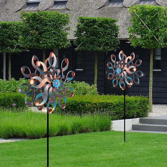 DREAMSOUL 22" Large Wind Spinners Outdoor, Outdoor Metal Kinetic Wind Spinners for Yard and Garden