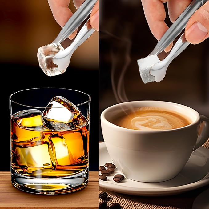 Mini Serving Tongs, Anytrp 18-Packs Stainless Steel Sugar Tongs, 4.3inch Ice Tongs Kitchen Appetizers Tongs for Coffee Bar, Tea Party, Desserts Party, Sugar and Ice Bucket